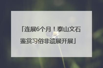 连展6个月！泰山文石鉴赏习俗非遗展开展