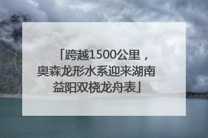 跨越1500公里，奥森龙形水系迎来湖南益阳双桡龙舟表