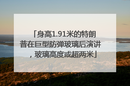 身高1.91米的特朗普在巨型防弹玻璃后演讲，玻璃高度或超两米