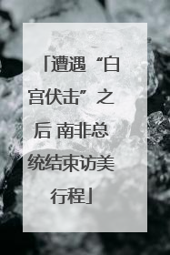 遭遇“白宫伏击”之后 南非总统结束访美行程