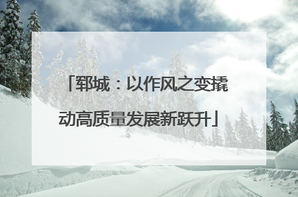 郓城：以作风之变撬动高质量发展新跃升