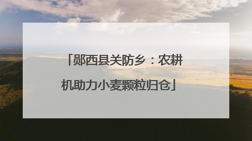 郧西县关防乡：农耕机助力小麦颗粒归仓