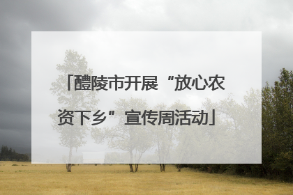 醴陵市开展“放心农资下乡”宣传周活动