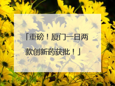 重磅！厦门一日两款创新药获批！