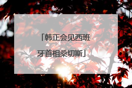 韩正会见西班牙首相桑切斯