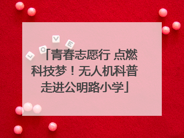 青春志愿行 点燃科技梦！无人机科普走进公明路小学