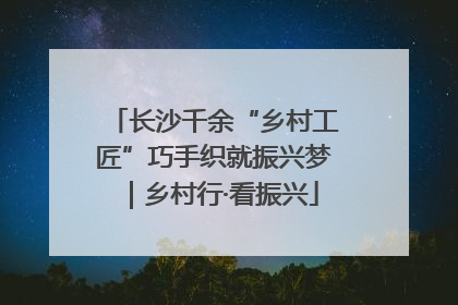 长沙千余“乡村工匠”巧手织就振兴梦｜乡村行·看振兴