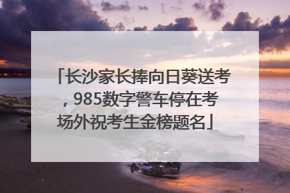 长沙家长捧向日葵送考，985数字警车停在考场外祝考生金榜题名