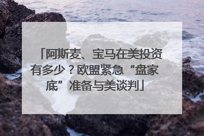 阿斯麦、宝马在美投资有多少？欧盟紧急“盘家底”准备与美谈判
