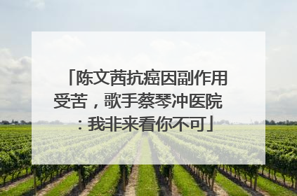 陈文茜抗癌因副作用受苦，歌手蔡琴冲医院：我非来看你不可