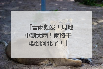 雷雨频发！局地中到大雨！雨终于要到河北了！