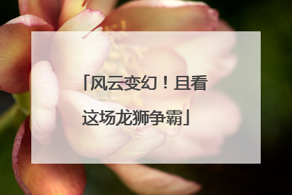 风云变幻！且看这场龙狮争霸
