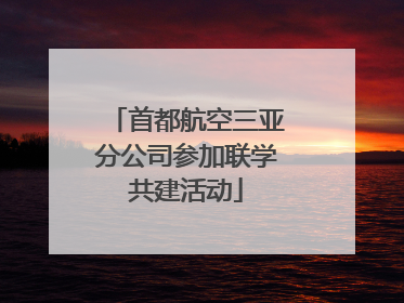 首都航空三亚分公司参加联学共建活动