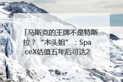 马斯克的王牌不是特斯拉？“木头姐”：SpaceX估值五年后可达2.5万亿美元！