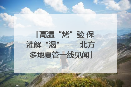 高温“烤”验 保灌解“渴”——北方多地夏管一线见闻