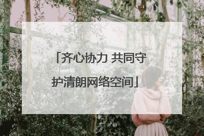 齐心协力 共同守护清朗网络空间