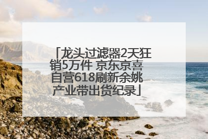 龙头过滤器2天狂销5万件 京东京喜自营618刷新余姚产业带出货纪录