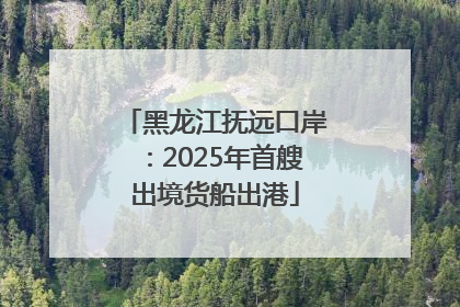 黑龙江抚远口岸：2025年首艘出境货船出港