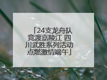24支龙舟队竞渡嘉陵江 四川武胜系列活动点燃激情端午