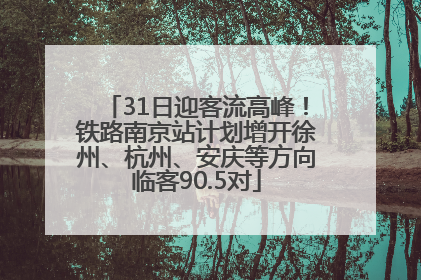 31日迎客流高峰！铁路南京站计划增开徐州、杭州、安庆等方向临客90.5对