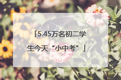 5.45万名初二学生今天“小中考”