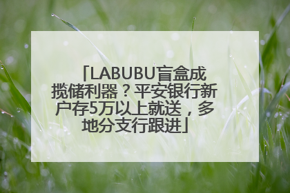 LABUBU盲盒成揽储利器？平安银行新户存5万以上就送，多地分支行跟进